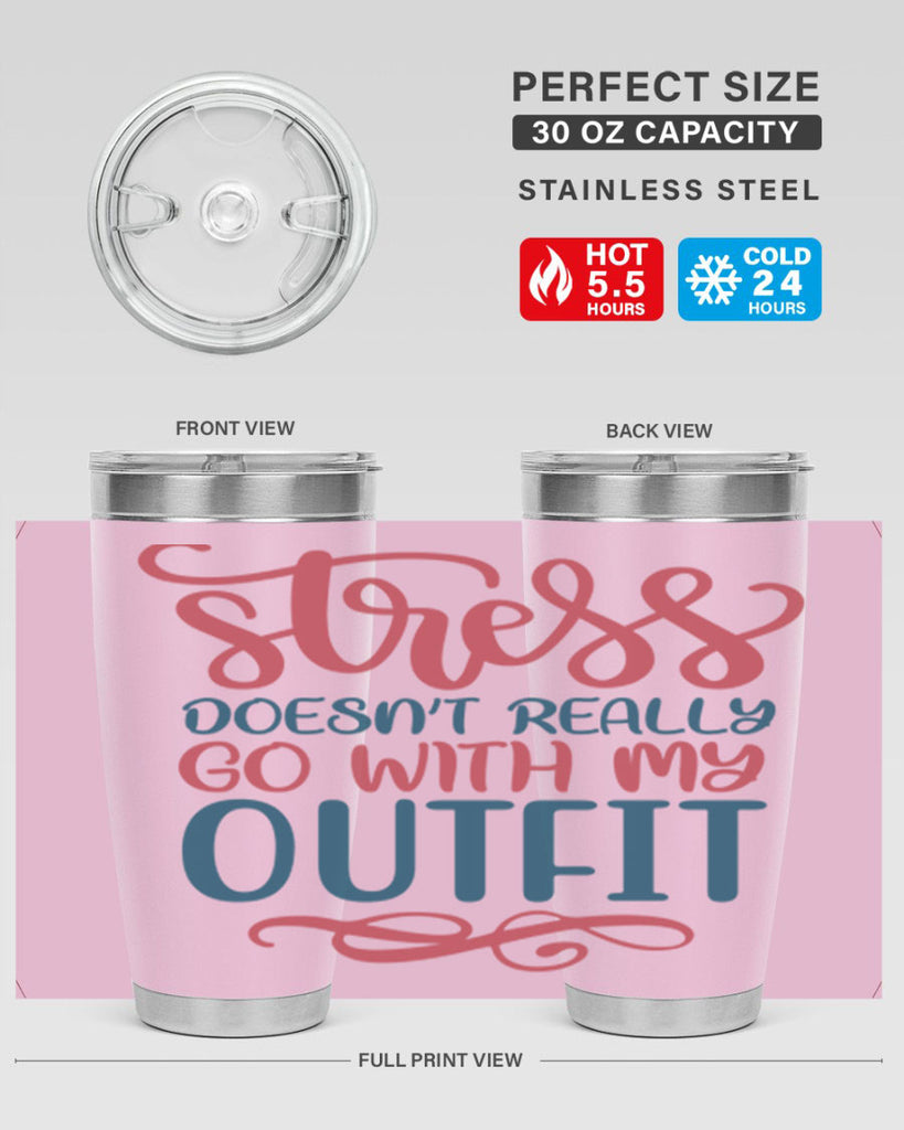 Stress Doesnt Really Go With My Outfit 151#- fashion- Cotton Tank