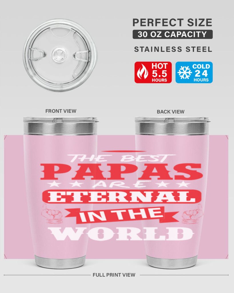 THE BEST PAPAS 108#- grandpa - papa- Tumbler