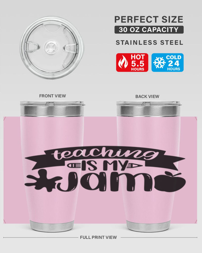 Teaching Is My Jam Style 40#- teacher- tumbler