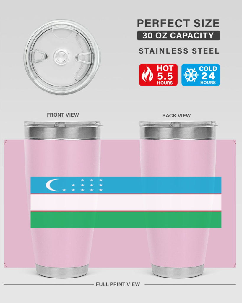 Uzbekistan 8#- world flags- Tumbler