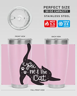 You Me The Cat Style 111#- cat- Tumbler
