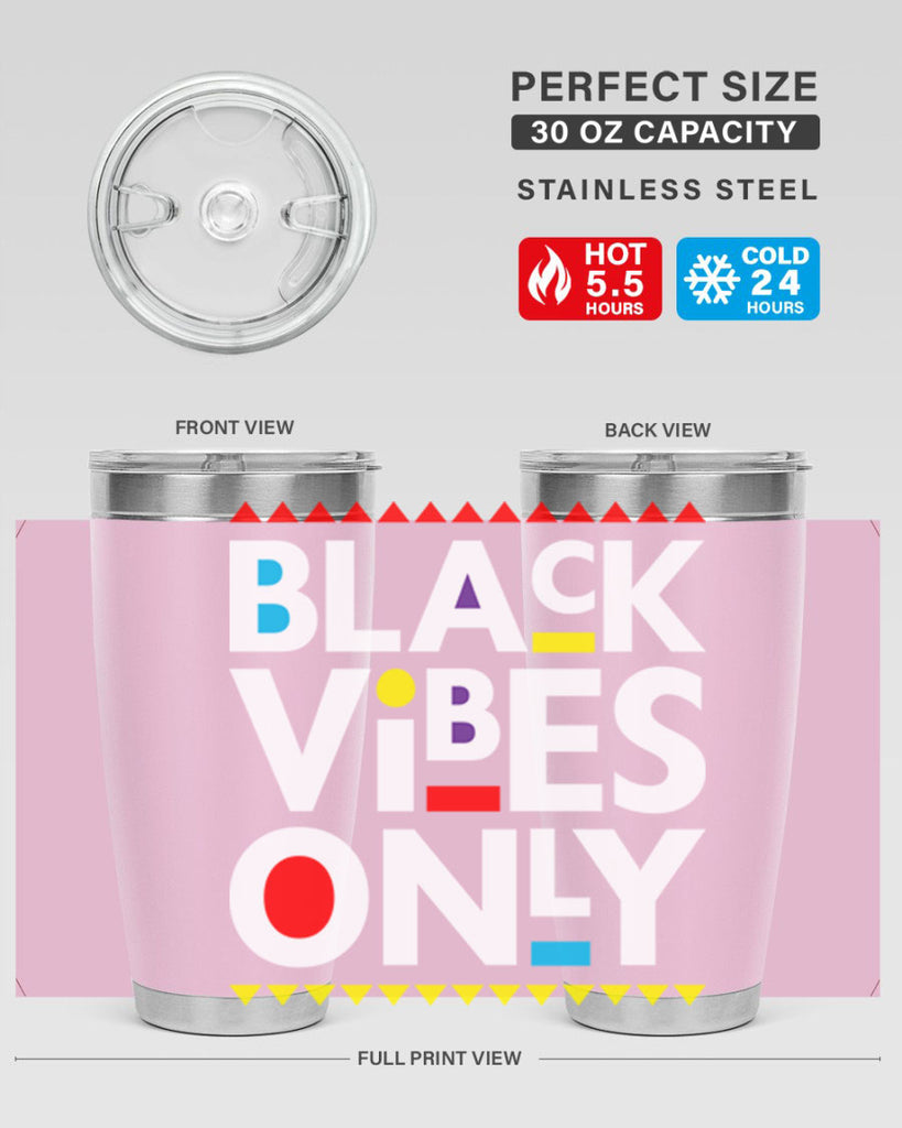 black vibes only 217#- black words phrases- Cotton Tank