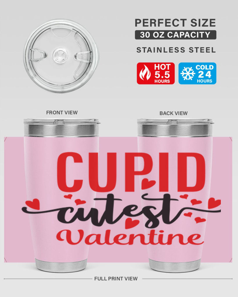 cupid cutest valentine 80#- valentines day- Tumbler