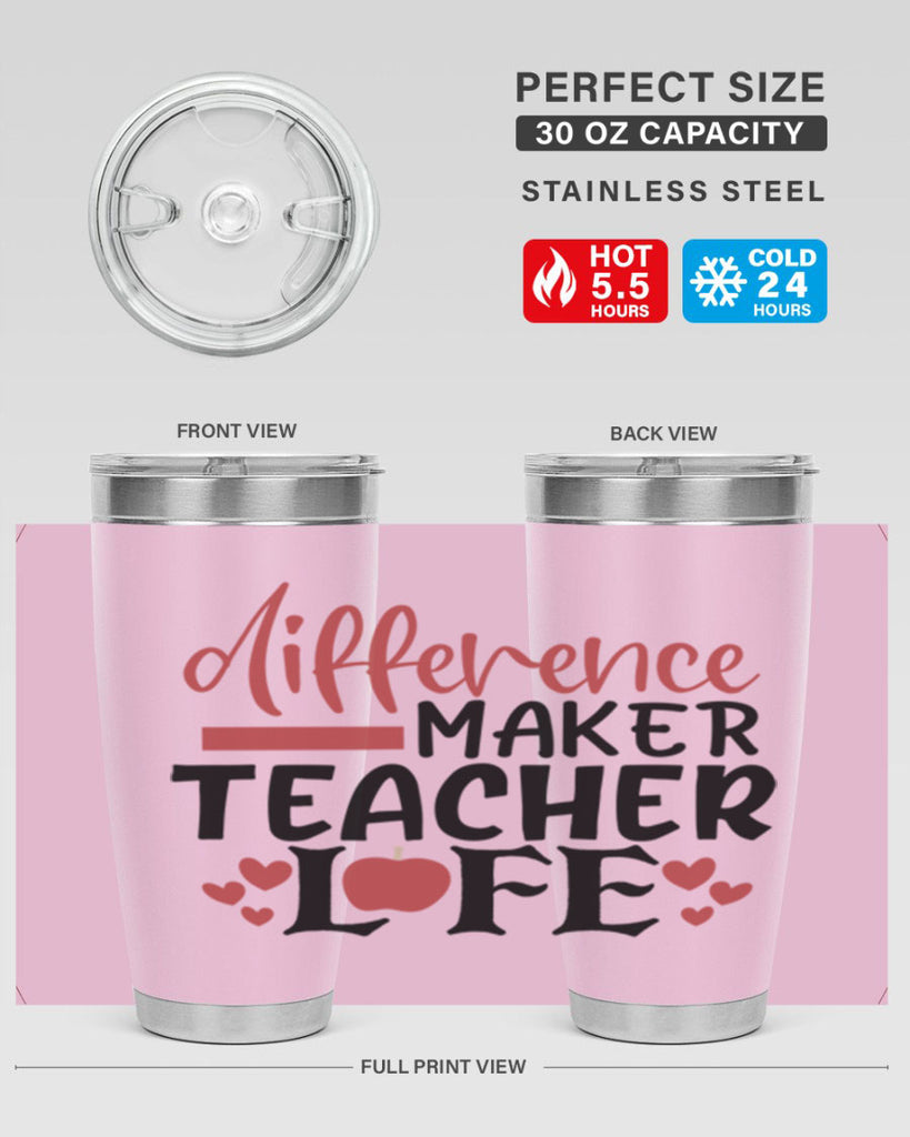 difference maker teacher life Style 184#- teacher- tumbler