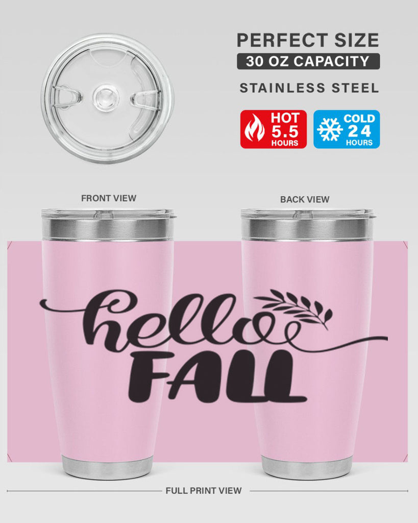 hello fall 54#- thanksgiving- Tumbler