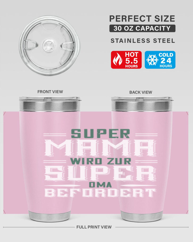 super mama wird zur 9#- grandpa - papa- Tumbler