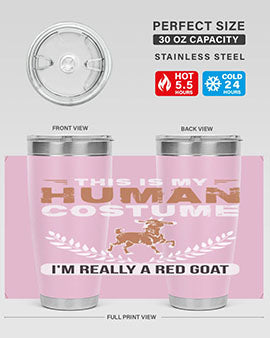 this is my human costume im really a red goat Style 1#- goat- Tumbler