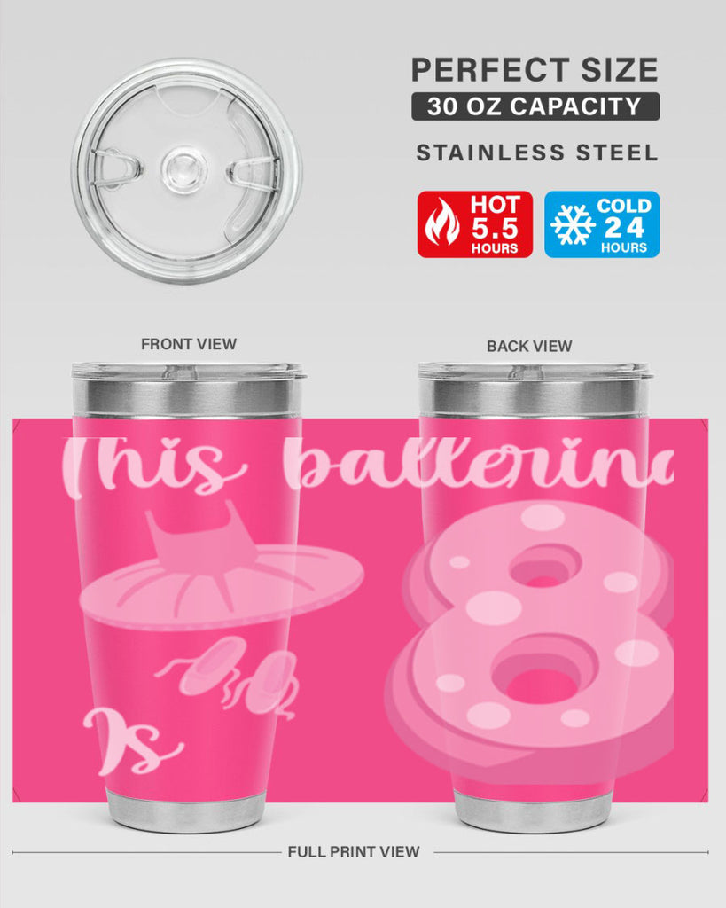8th Birthday Ballet Dancer Ballerina 2#- ballet- Tumbler
