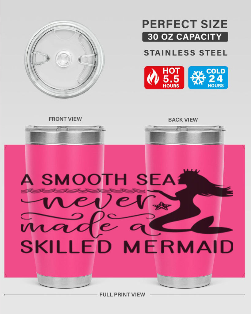 A smooth sea never made 12#- mermaid- Tumbler