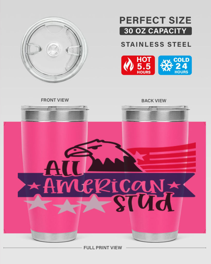 All American Stud Style 142#- Fourt Of July- Tumbler
