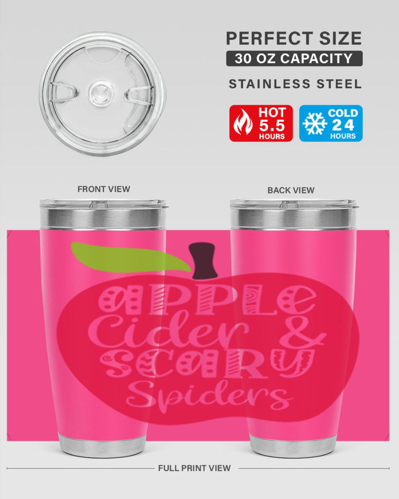Apple Cider Scary Spiders 10#- fall- Tumbler
