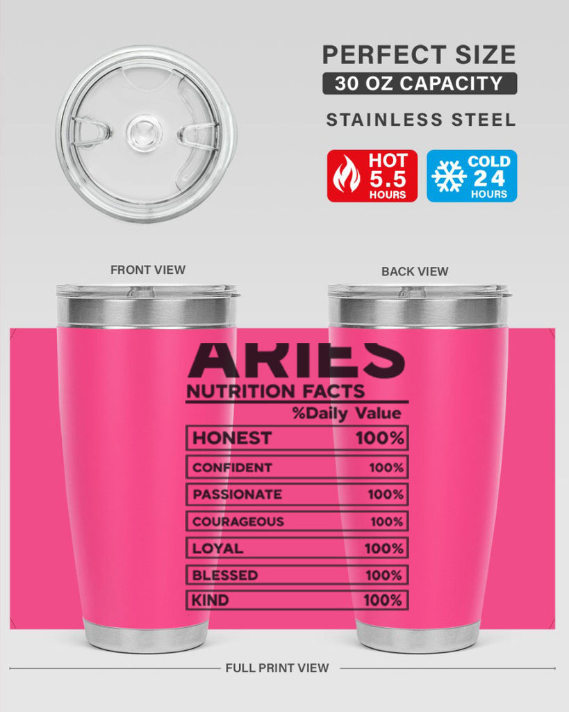 Aries Nutrition Facts 97#- zodiac- Tumbler