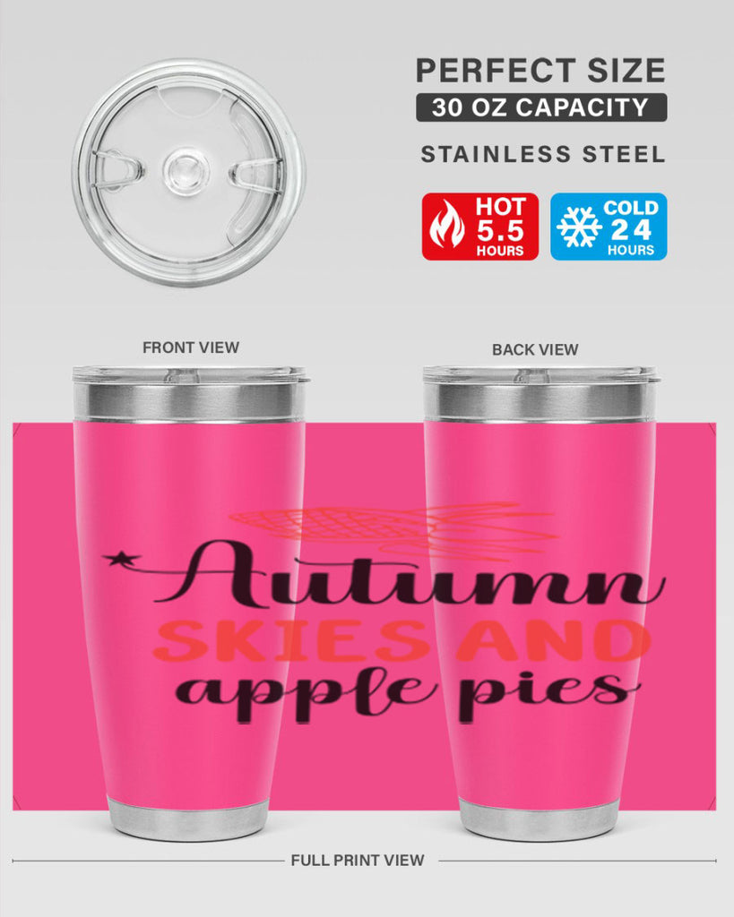 Autumn skies and apple pies 29#- fall- Tumbler