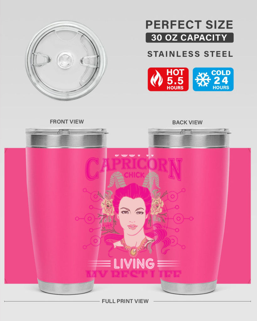 Capricorn chick 193#- zodiac- Tumbler
