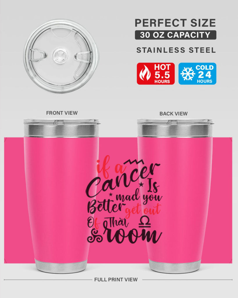 If A Cancer Is Mad You Better Get Out Of That Room 250#- zodiac- Tumbler