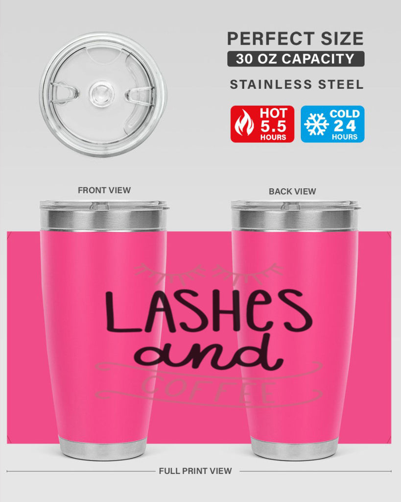 Lashes and Coffee Style 68#- make up- Tumbler