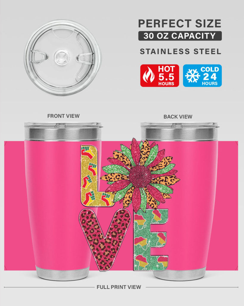 Love Juneteenth Day Fist Sunflower Png 7#- Juneteenth- tumbler