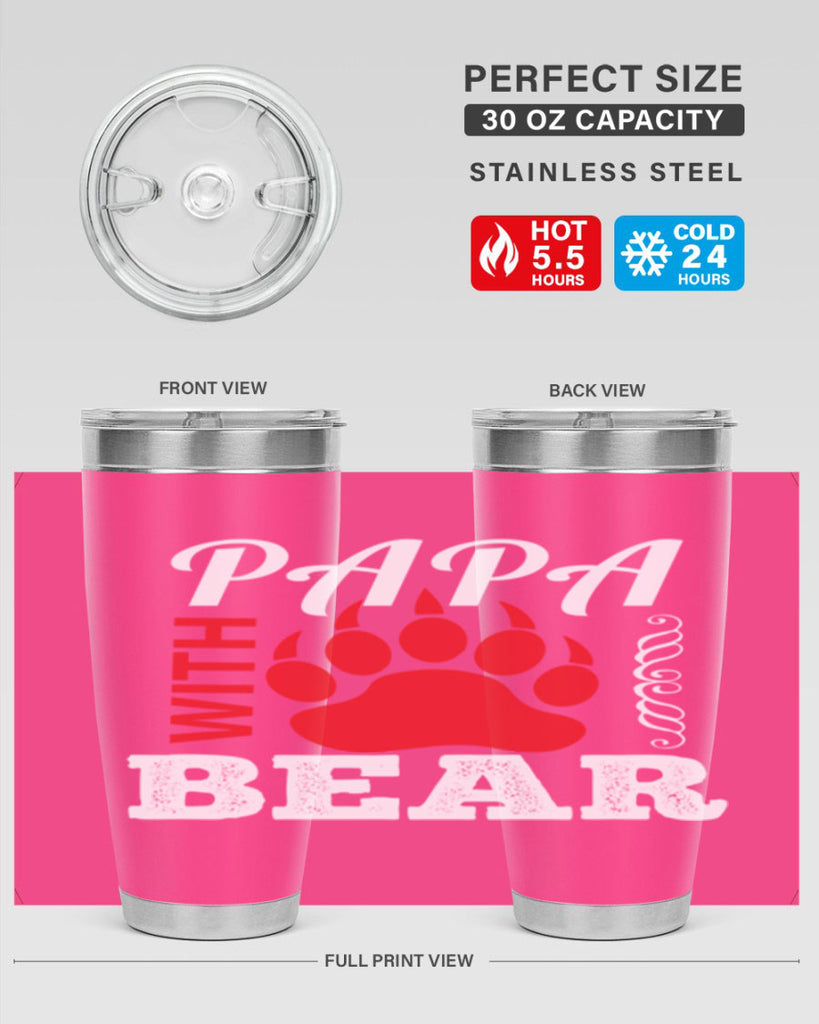 PAPA WITH 110#- grandpa - papa- Tumbler