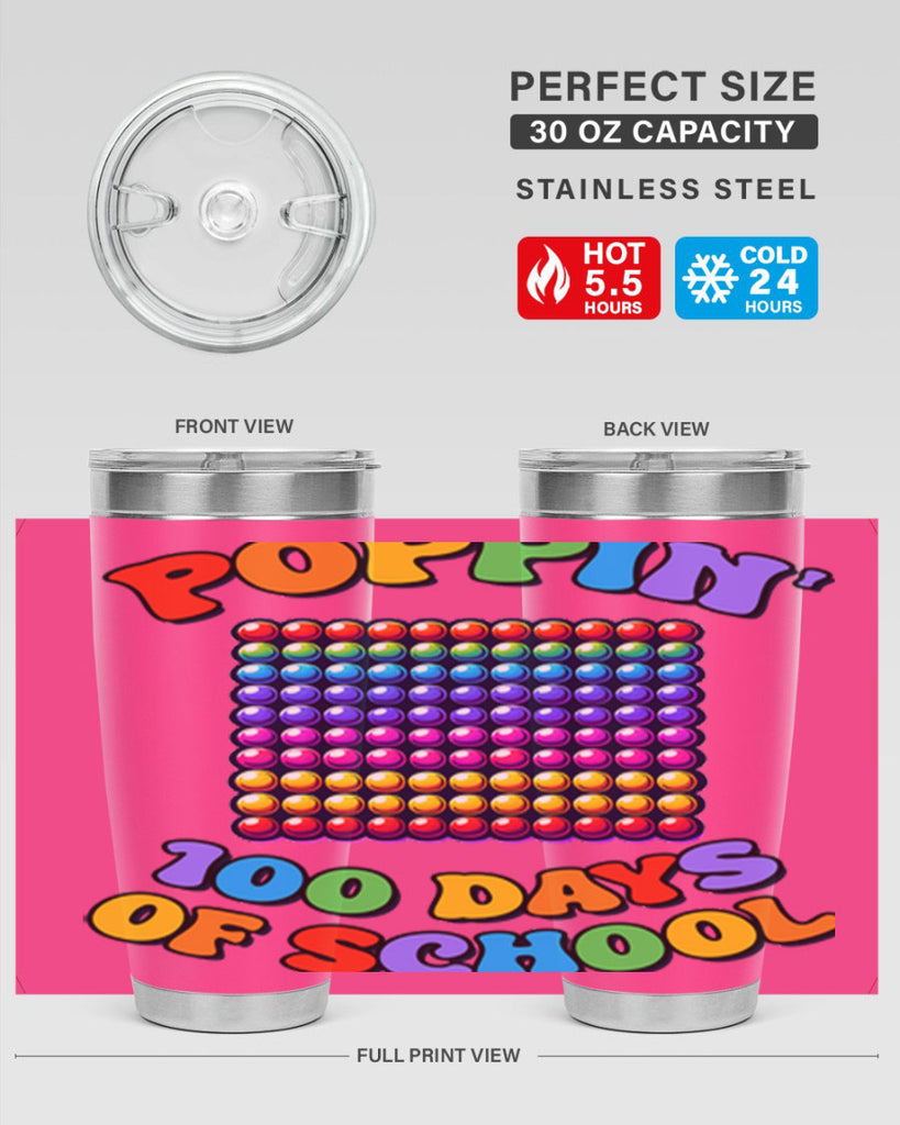 Poppin my way through PNG 54#- 100 days of school- Tumbler