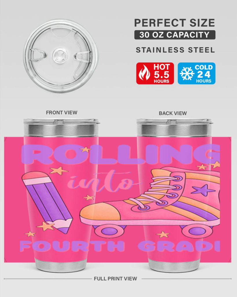 Rolling into 4th Grade 25#- 4th  grade- Tumbler