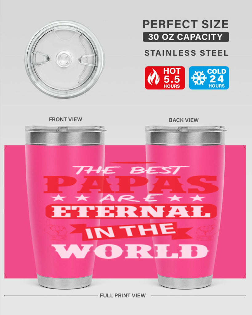 THE BEST PAPAS 108#- grandpa - papa- Tumbler