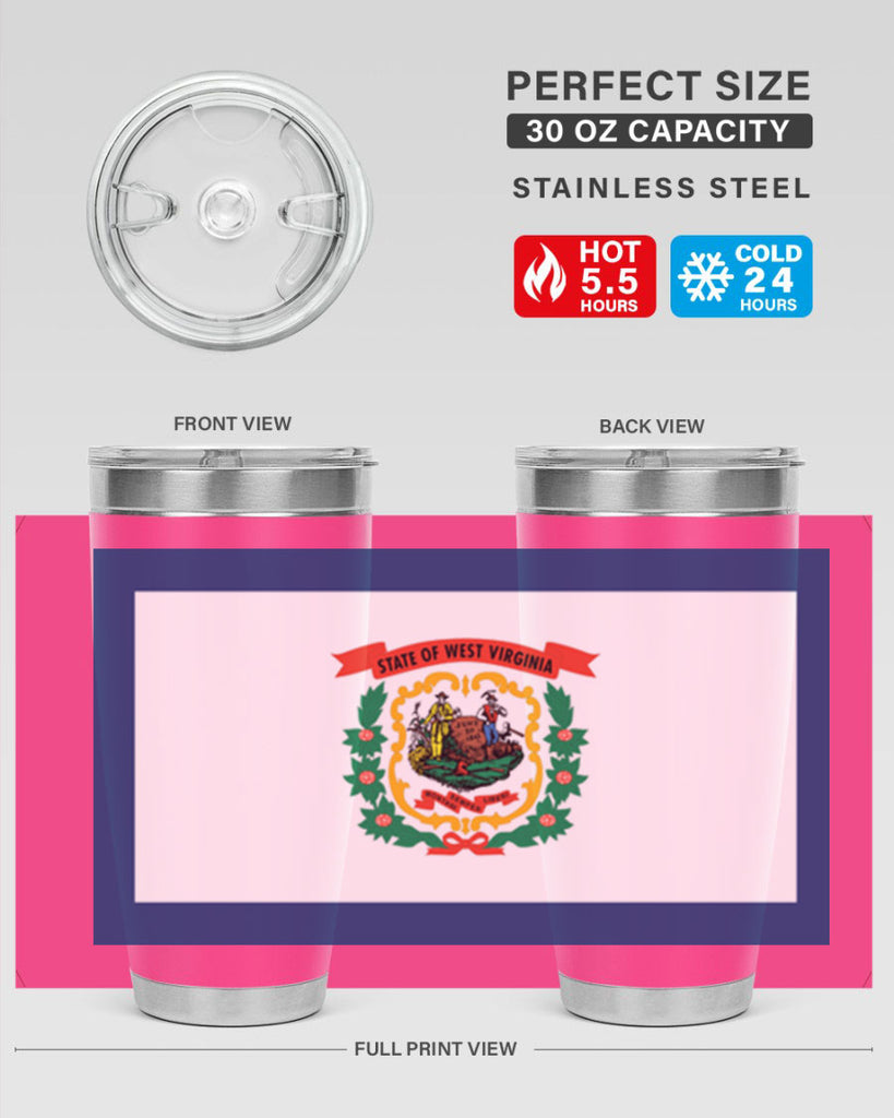 West Virginia 3#- stateflags- Tumbler