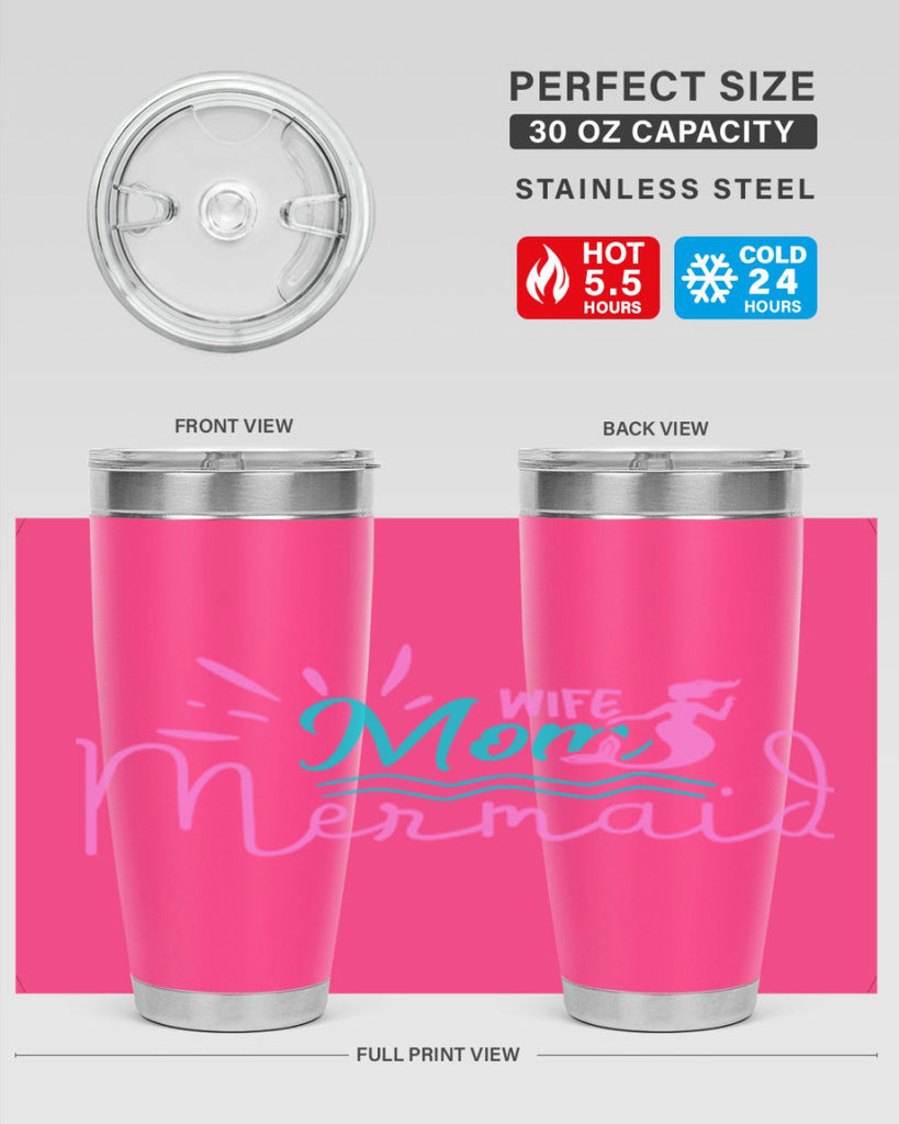 Wife Mom Mermaid 672#- mermaid- Tumbler