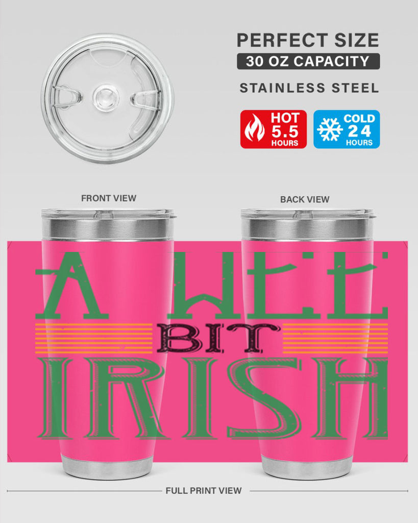 a wee bit irish Style 144#- St Patricks Day- Tumbler