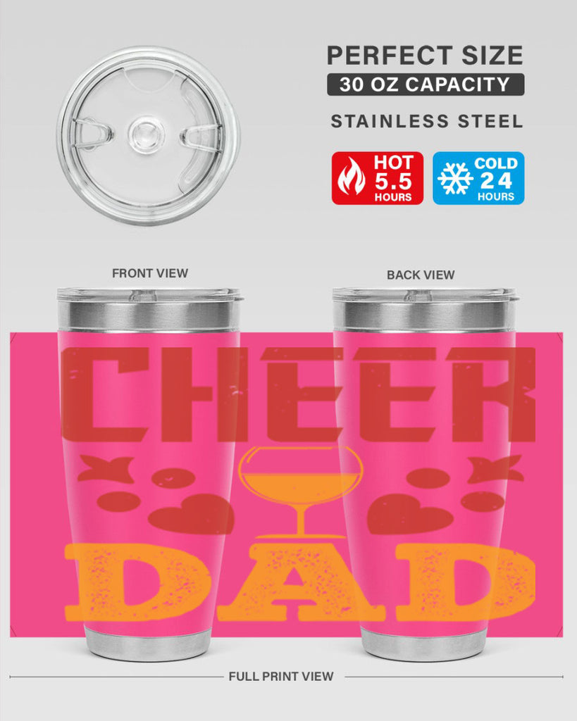cheer dad 121#- fathers day- Tumbler
