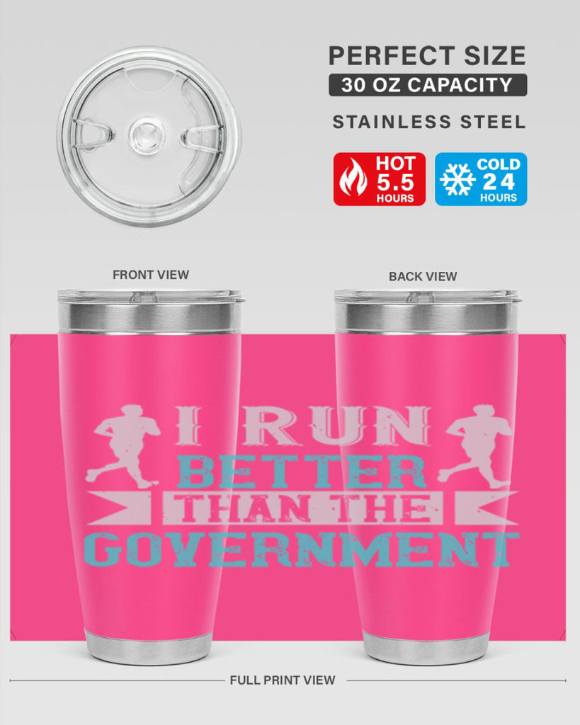 i run better than the government 39#- running- Tumbler
