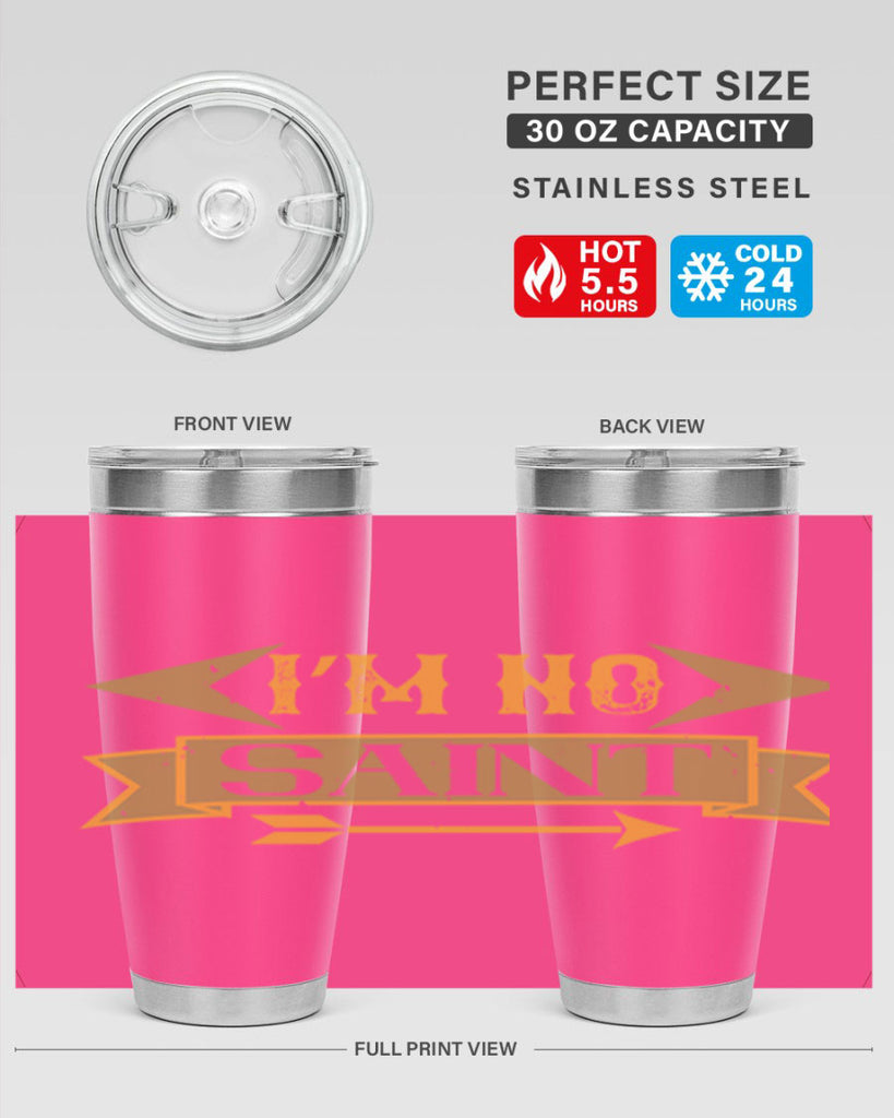 i’m no saint 59#- mardi gras- Tumbler