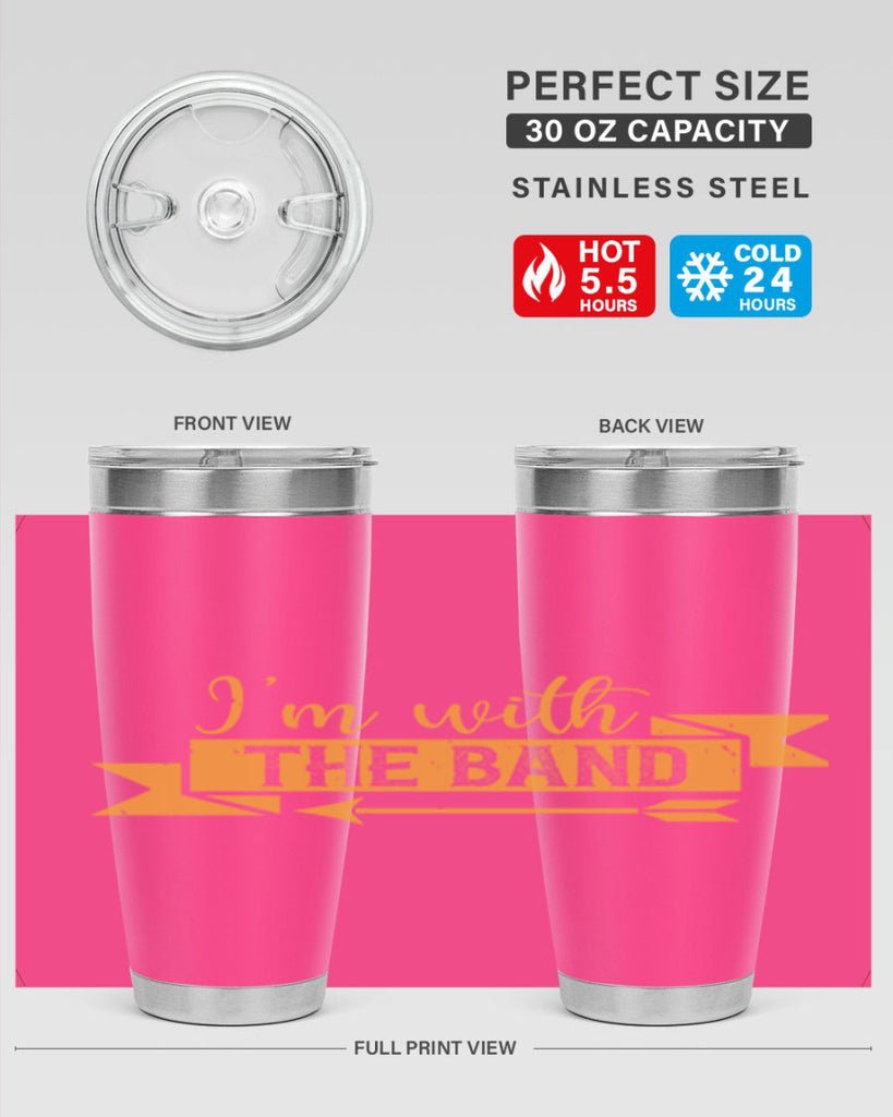 i’m with the band 58#- mardi gras- Tumbler