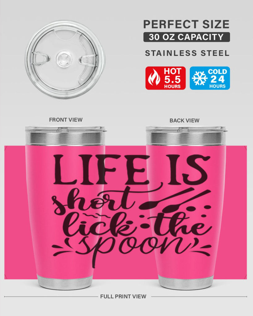 life is short lick the spoon 23#- kitchen- Tumbler