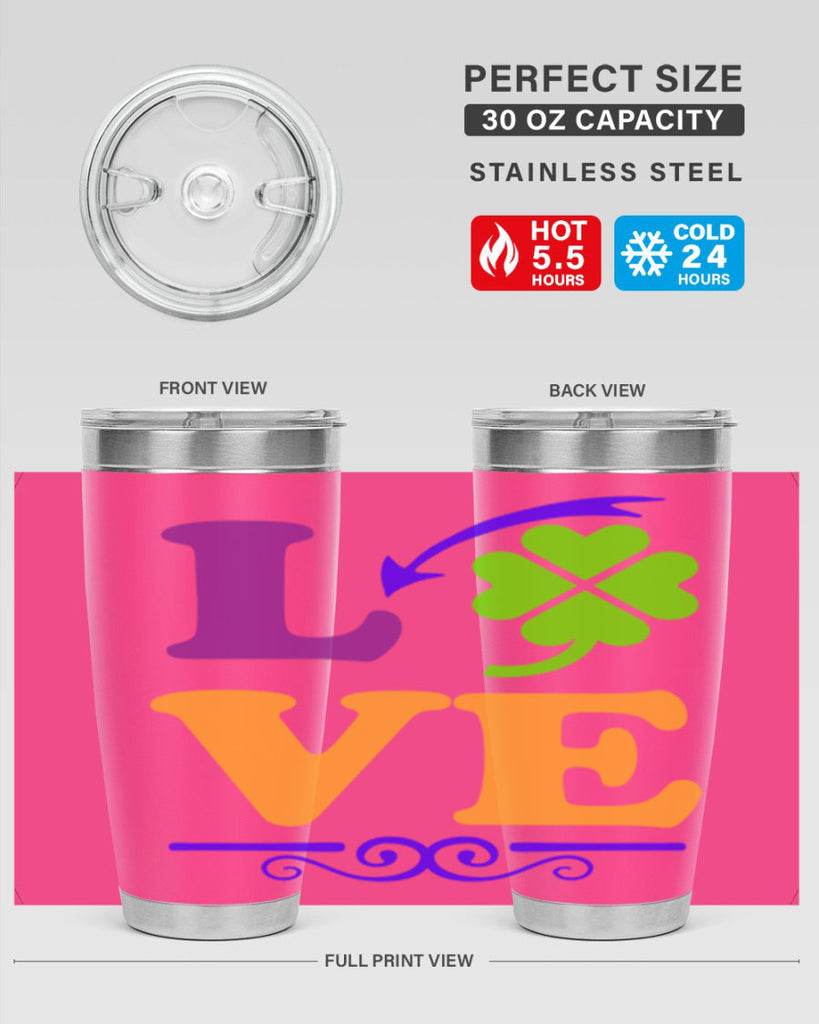 love 18#- mardi gras- Tumbler