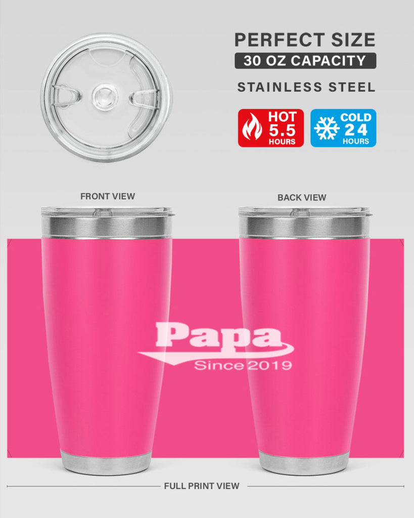 papa since 127#- grandpa - papa- Tumbler
