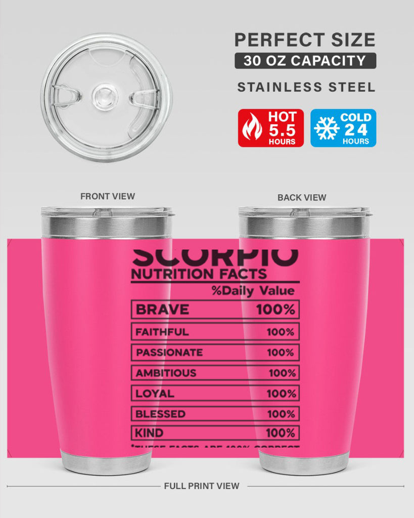 scorpio Nutrition Facts 434#- zodiac- Tumbler