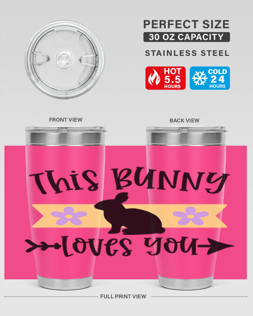 this bunny loves you 10#- easter- Tumbler