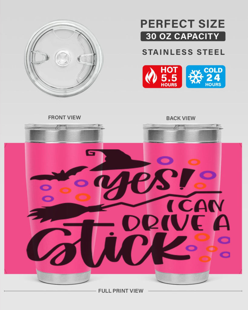 yes i can drive a stick 3#- halloween- Tumbler