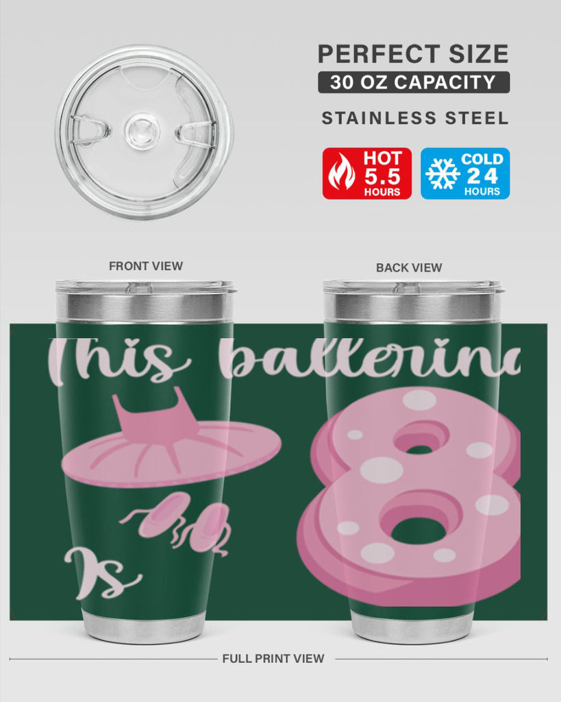 8th Birthday Ballet Dancer Ballerina 2#- ballet- Tumbler