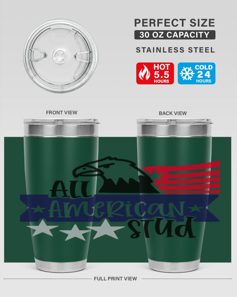 All American Stud Style 142#- Fourt Of July- Tumbler