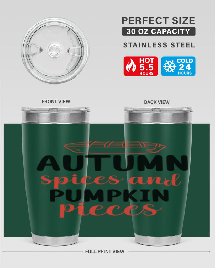 Autumn spices and pumpkin pieces 32#- fall- Tumbler