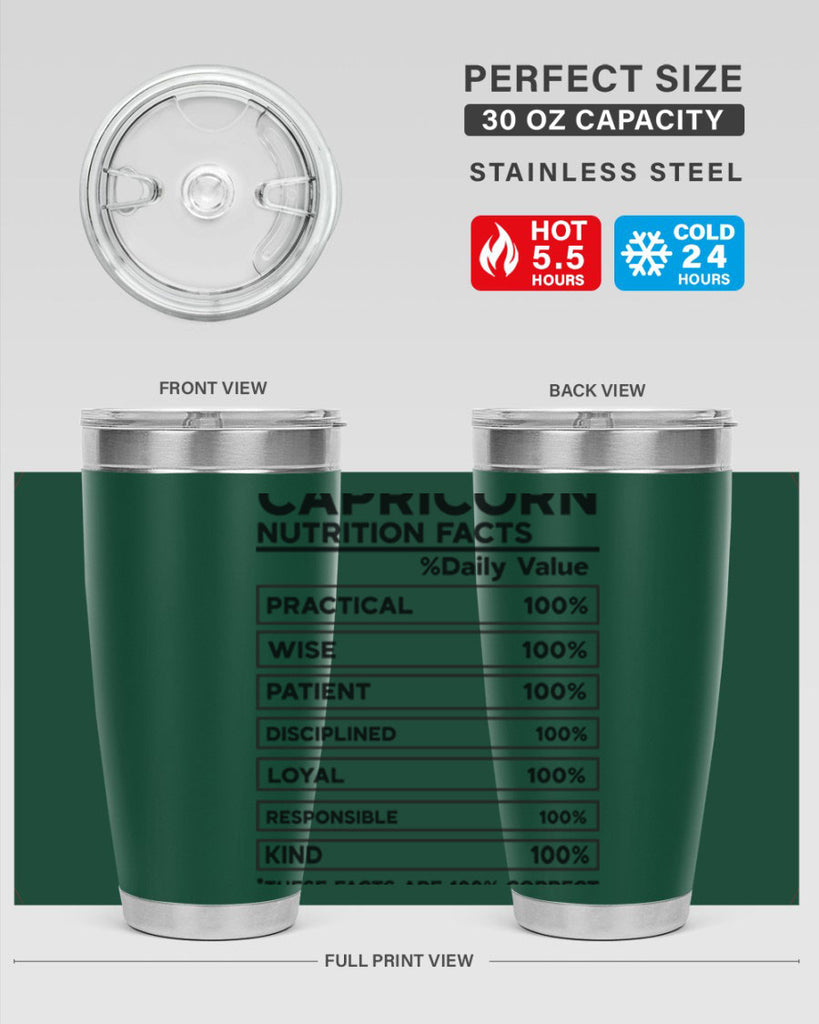 Capricorn Nutrition Facts 185#- zodiac- Tumbler