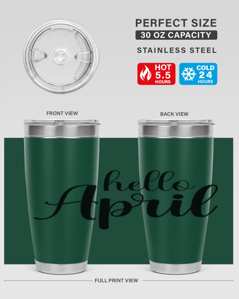 Hello april  219#- spring- Tumbler