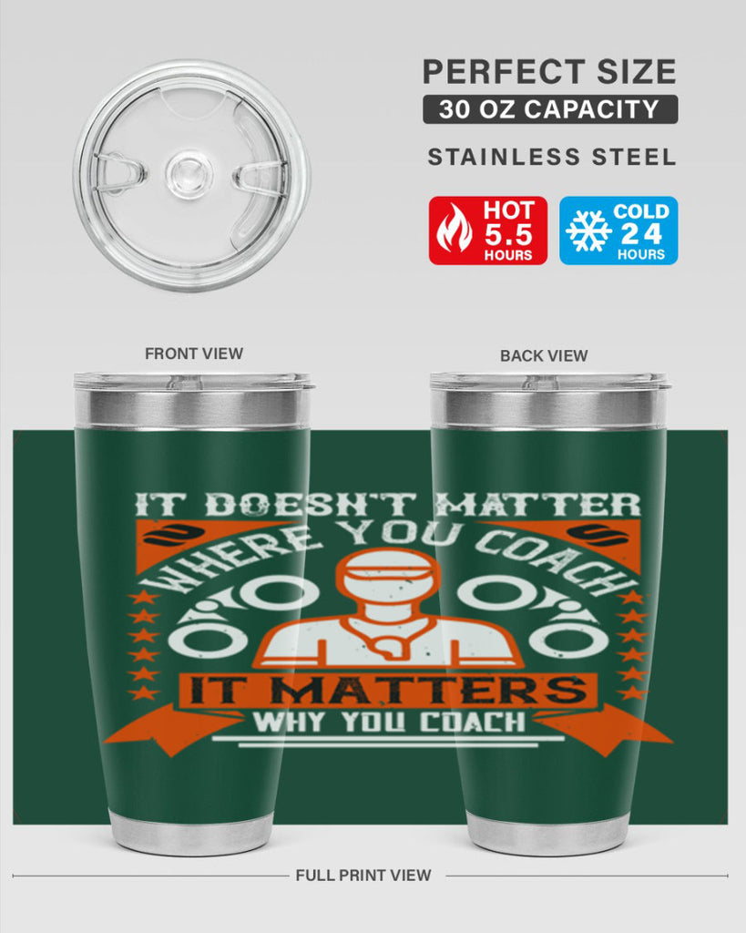 It doesnt matter where you coach it matters why you coach Style 27#- coaching- tumbler