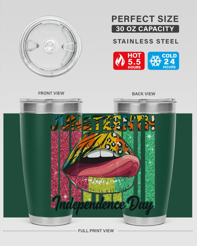 Juneteenth Independence Day Sexy Lip Png 11#- Juneteenth- tumbler