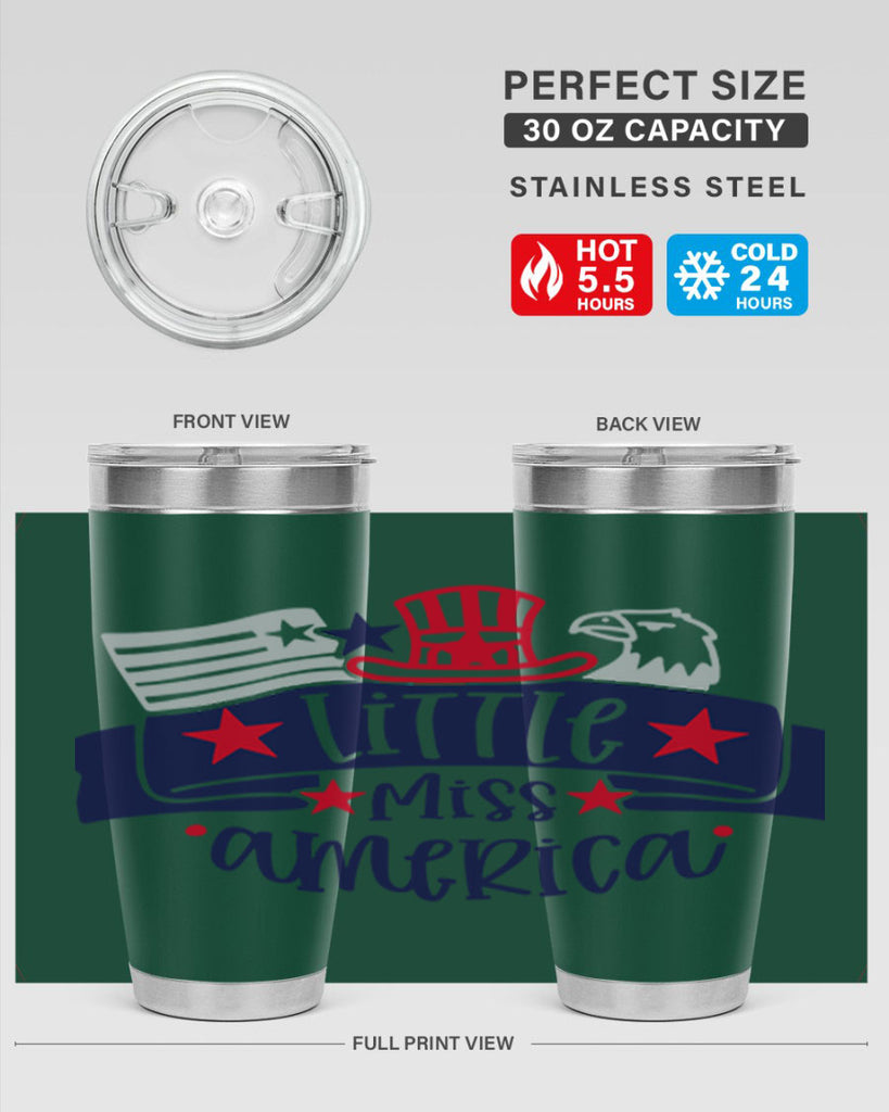 Little Miss America Style 162#- Fourt Of July- Tumbler
