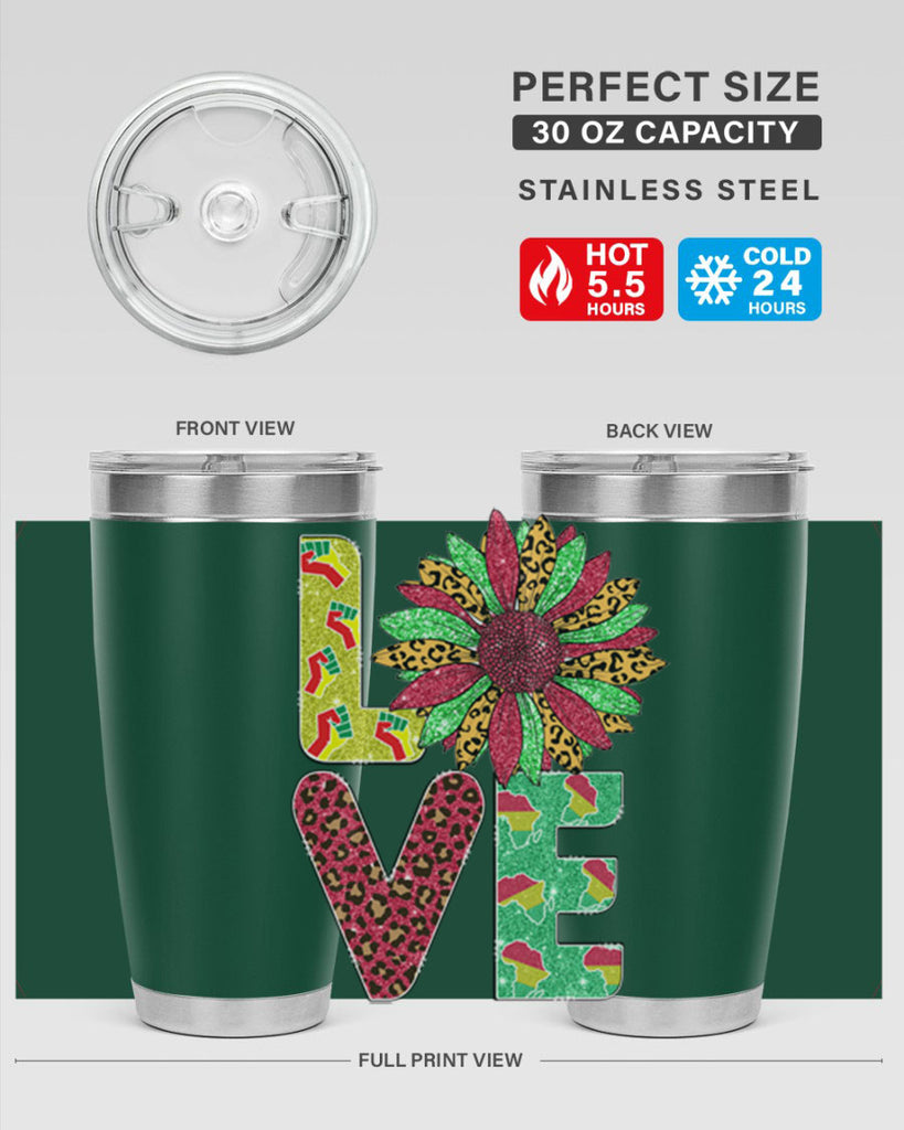 Love Juneteenth Day Fist Sunflower Png 7#- Juneteenth- tumbler