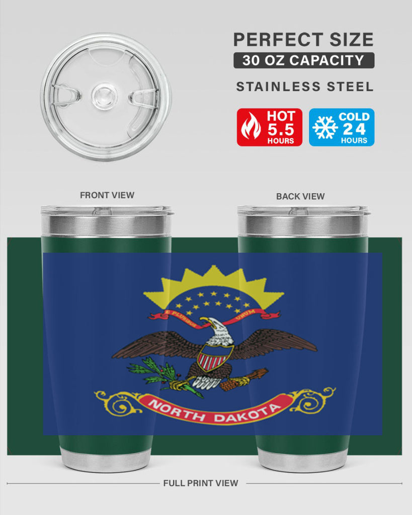 North Dakota 18#- Us Flags- Tumbler