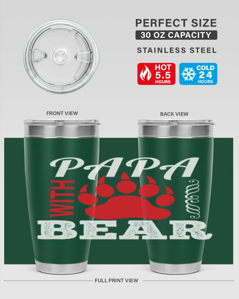 PAPA WITH 110#- grandpa - papa- Tumbler