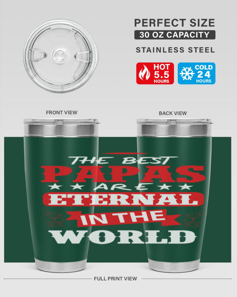 THE BEST PAPAS 108#- grandpa - papa- Tumbler